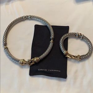 David Yurman Classic Cable Buckle bracelet &choker